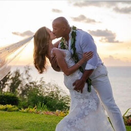 The Rock gets married to longtime girlfriend