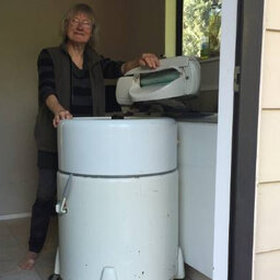 Elderly couple's love affair with old washing machine
