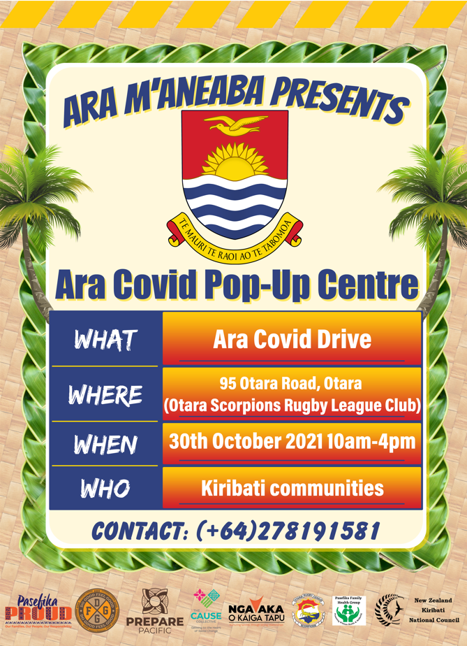 Ara COVID Drive - Saturday 30th October 10am - 4pm.