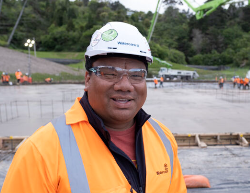 Epoki Vuki - Project Engineer (Watercare) at Redoubt Road reservoir, Manukau.