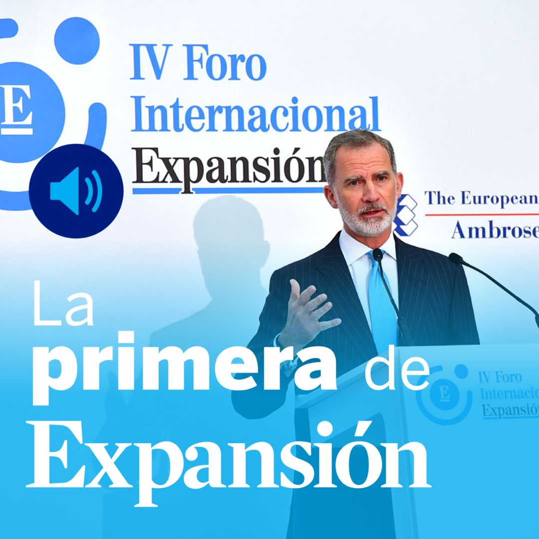 Felipe VI, Teresa Ribera y Francisco Reynés en el IV Foro Internacional de EXPANSIÓN, Telefónica, Santander y BBVA