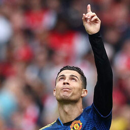 Así sonó el gol de Cristiano Ronaldo con dedicatoria especial en el Arsenal-United