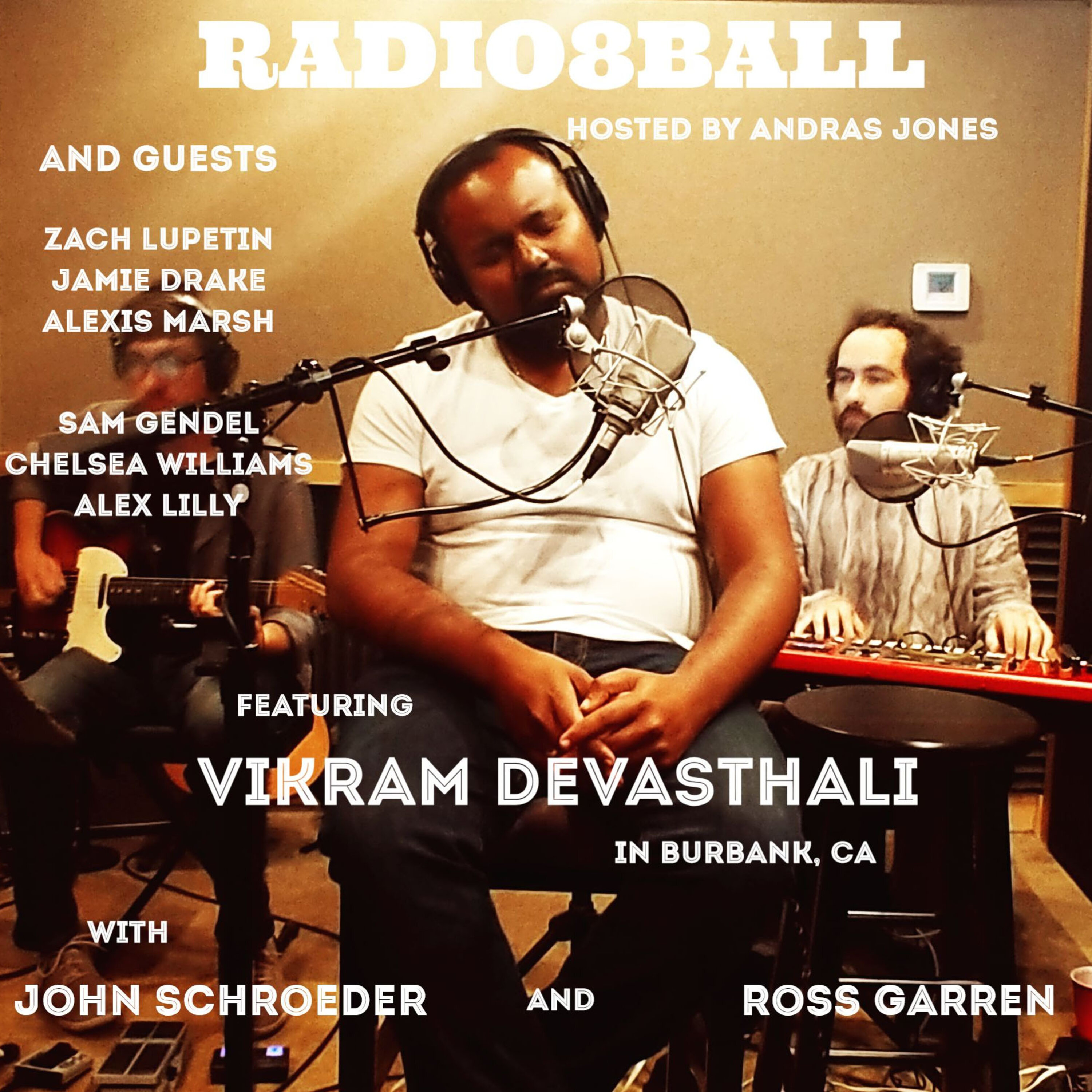 582: Chelsea Williams & Vikram Devasthali and Ross Garren with John Schroeder (April 28, 2019)R8B20190428-06-Vikram Devasthali and Ross Garren with John Schroeder & Chelsea Williams