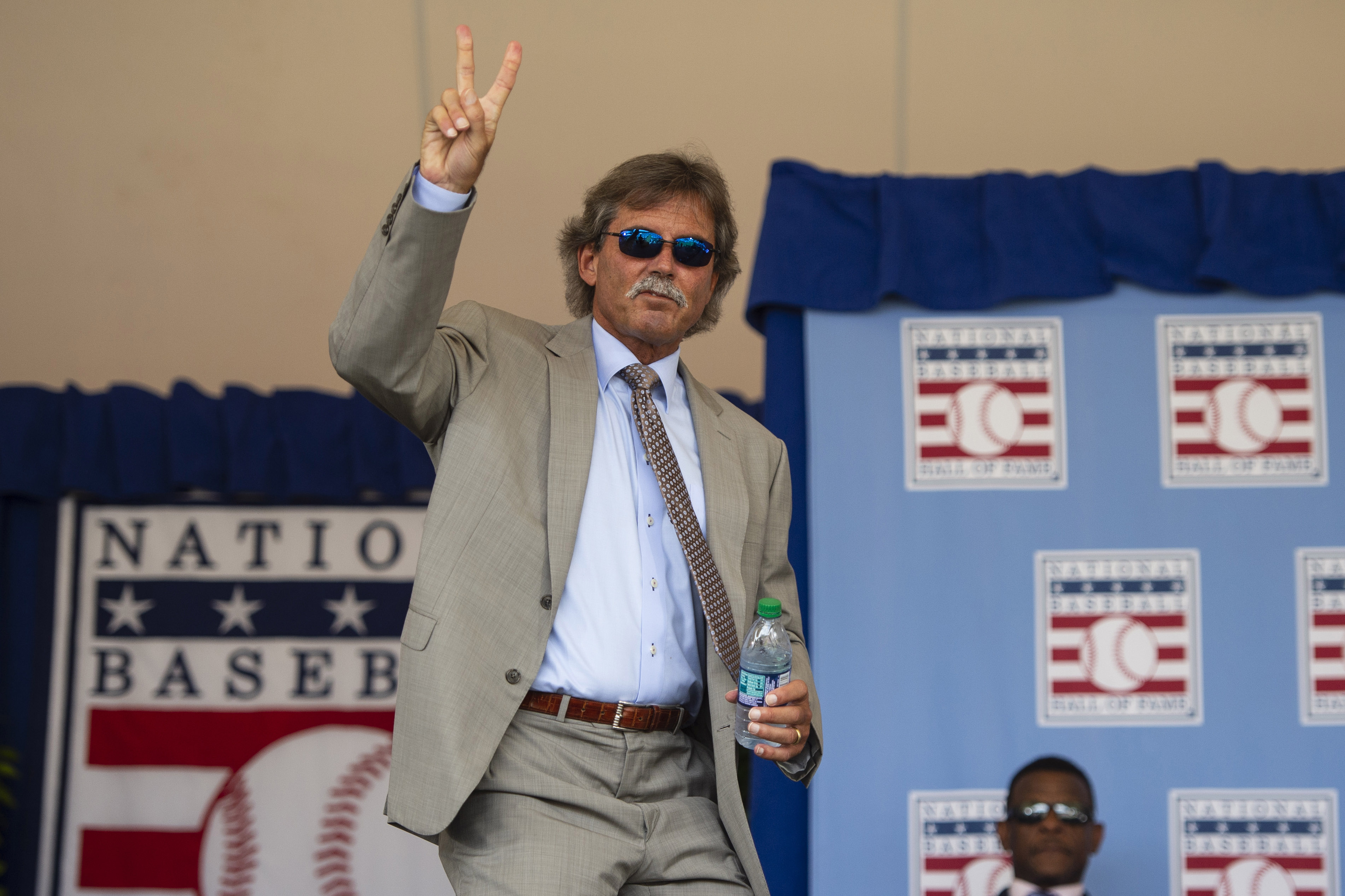 Dennis Eckersley with Sox Booth: "So much emotion. I'm a Red Sox. I love this place"