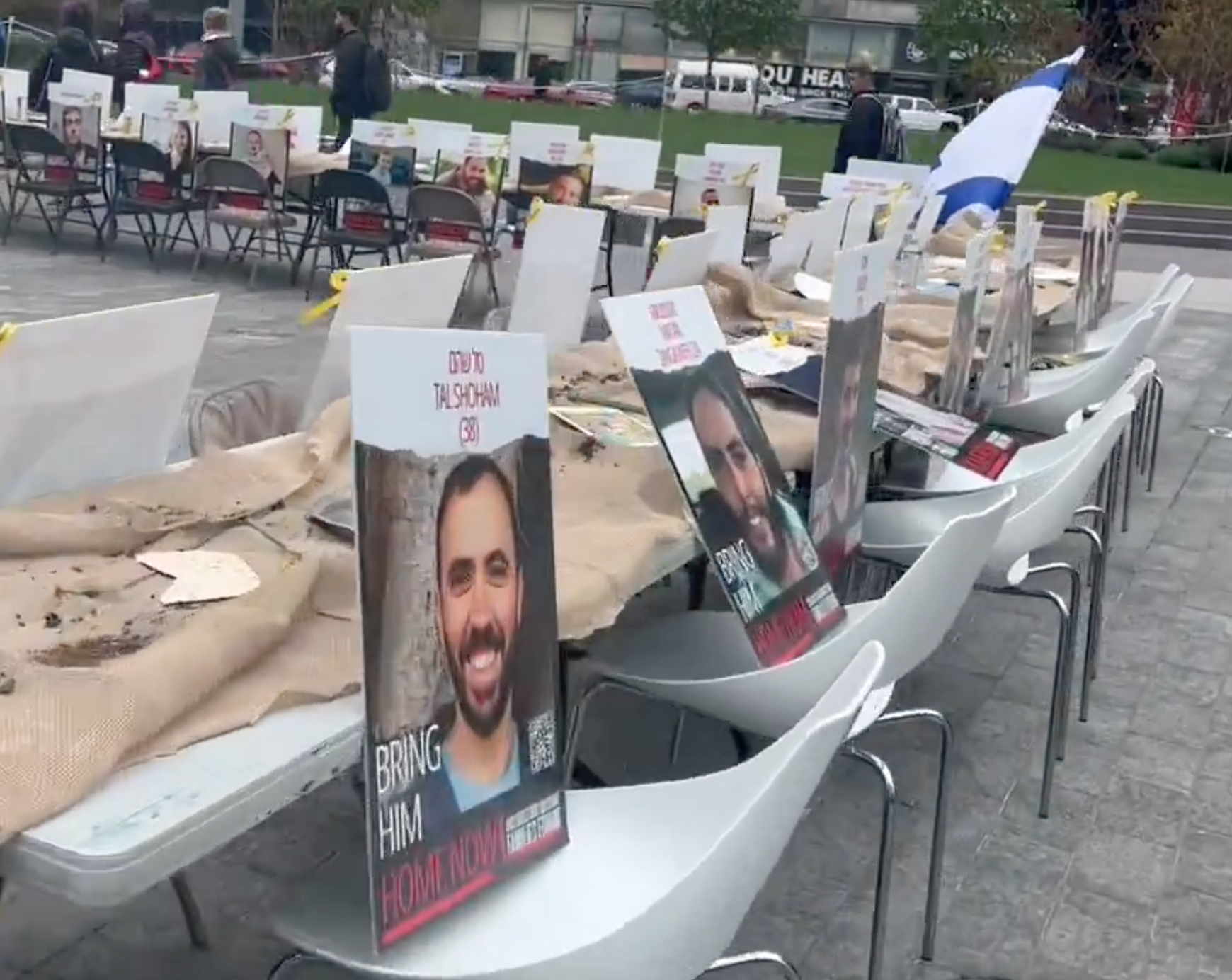 Philly art installation sets an empty Passover seder table for remaining Israeli hostages