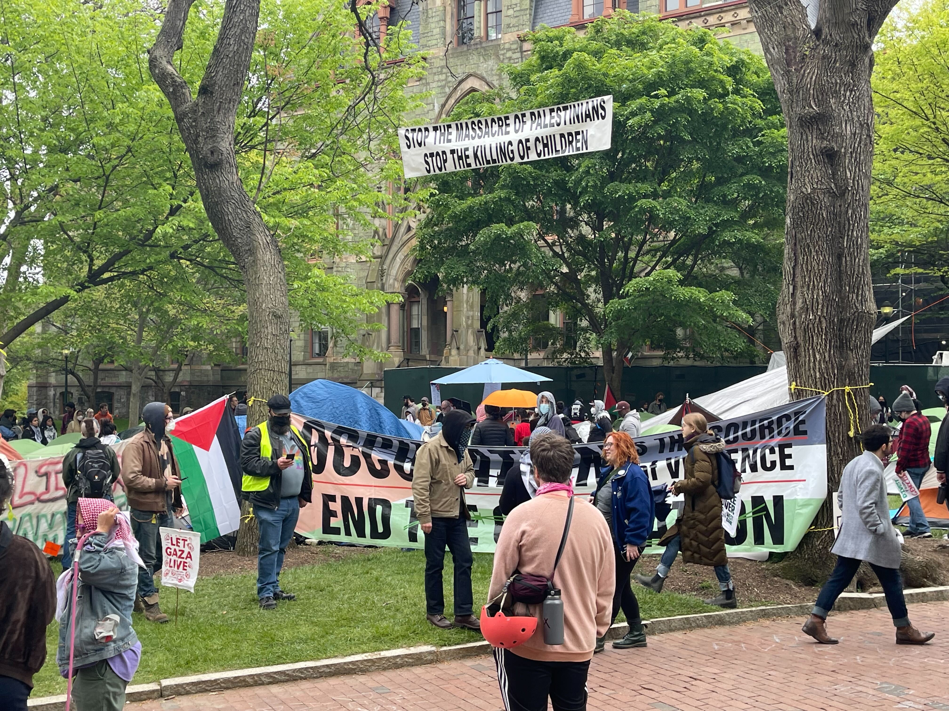 Pro-Palestinian protestors at Penn's campus buck admin's calls to disband encampment