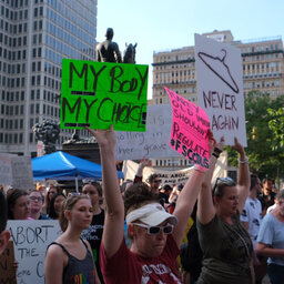 Hundreds at City Hall protest Supreme Court's decision to overturn Roe v. Wade