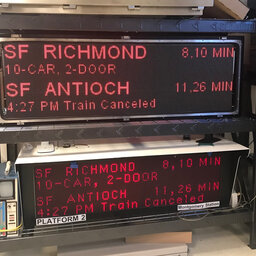 BART's Digital Signs Now Warn of Train Cancellations