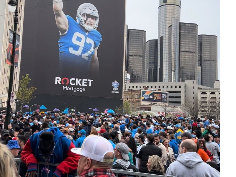NFL Draft Experience hits full capacity again as fans pack Downtown Detroit on Night 2