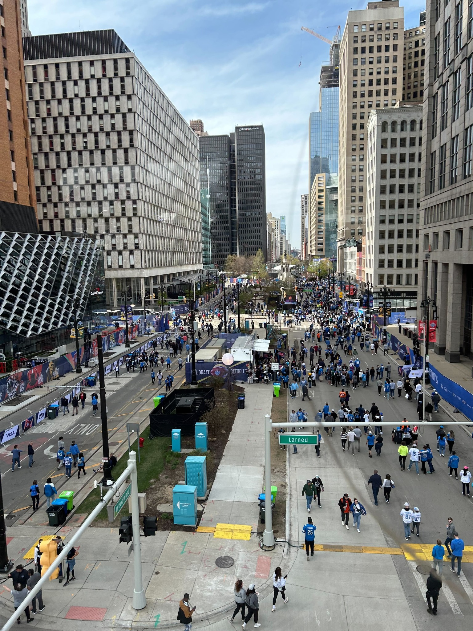 Fans at NFL Draft in Detroit liken it to New Years Eve in Times Square, Mardi Gras