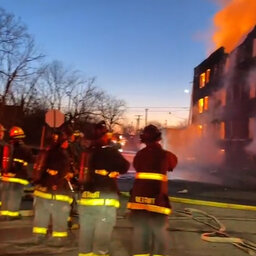 Tipsters say smoke from 'gigantic' fire at abandoned apartment building in Detroit can be seen several towns away
