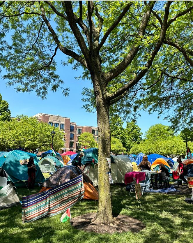 Pro-Palestinian encampment on the campus of DePaul University enters 9th day