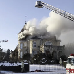 Joliet firefighters battle blaze at historic Haley Mansion