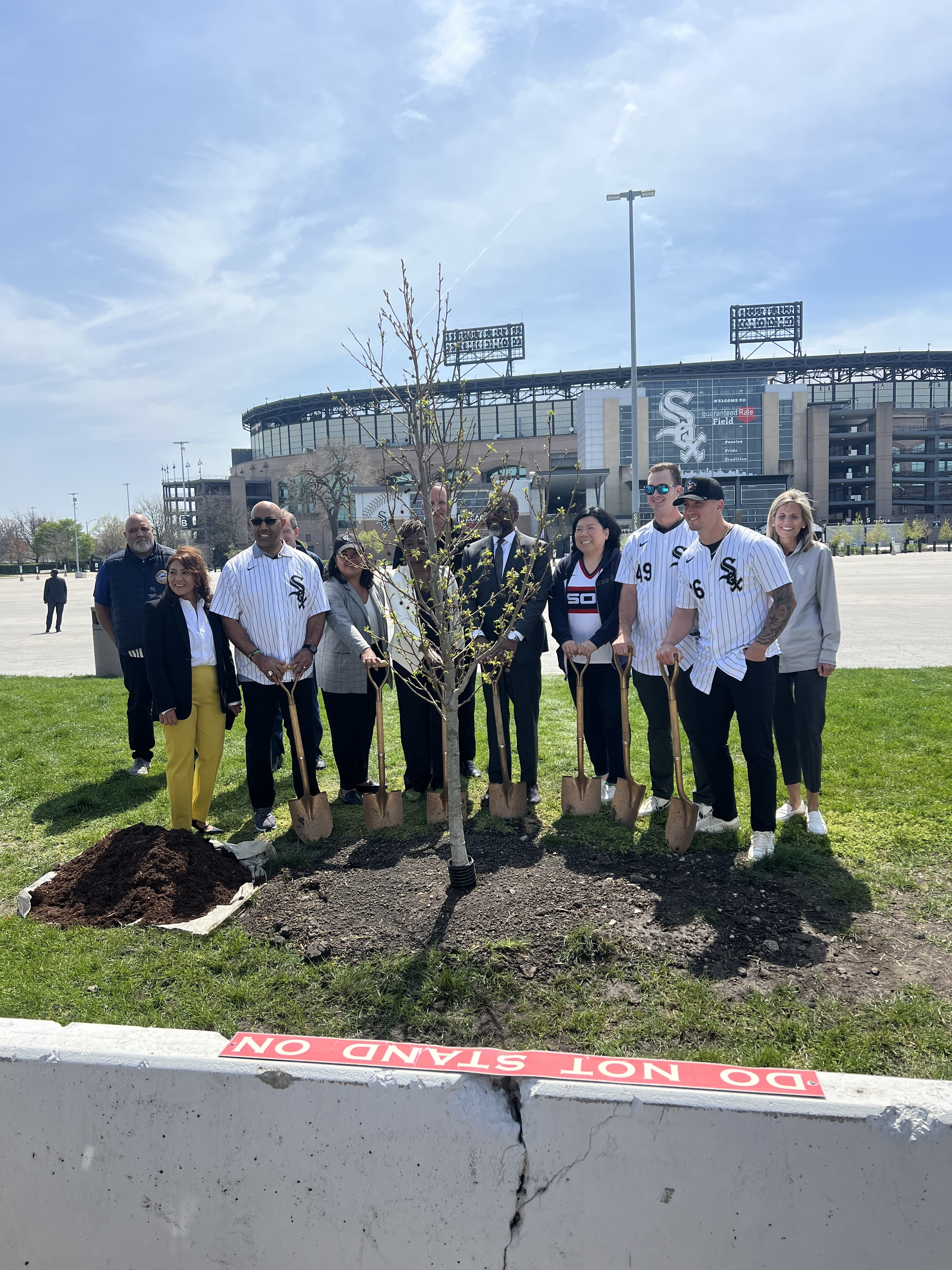 White Sox collaborate with city to plant 14 trees as part of  'Roots' initiative
