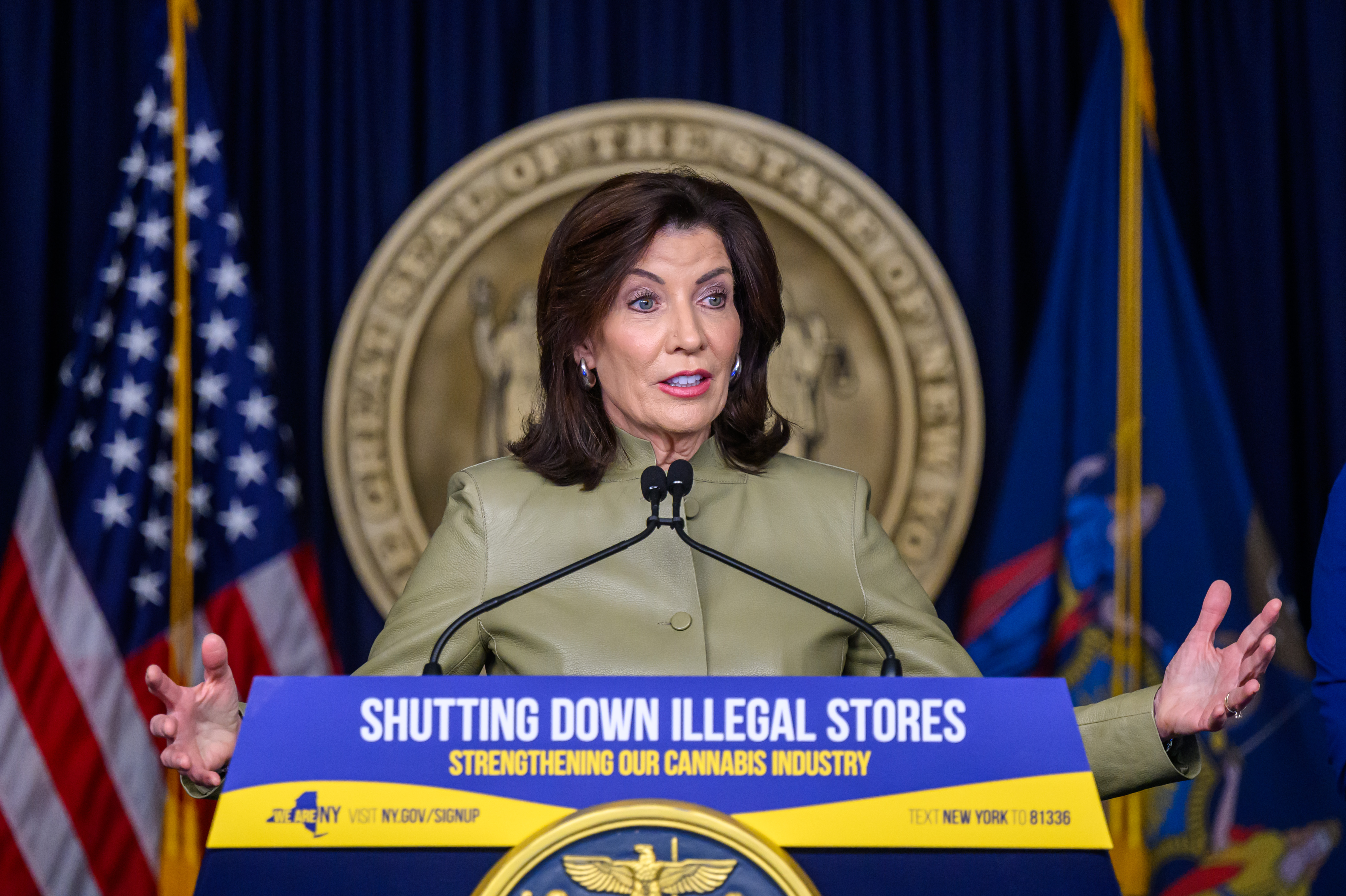 New York Gov. Kathy Hochul outlines five-point plan to shut down illegal pot shops across New York State