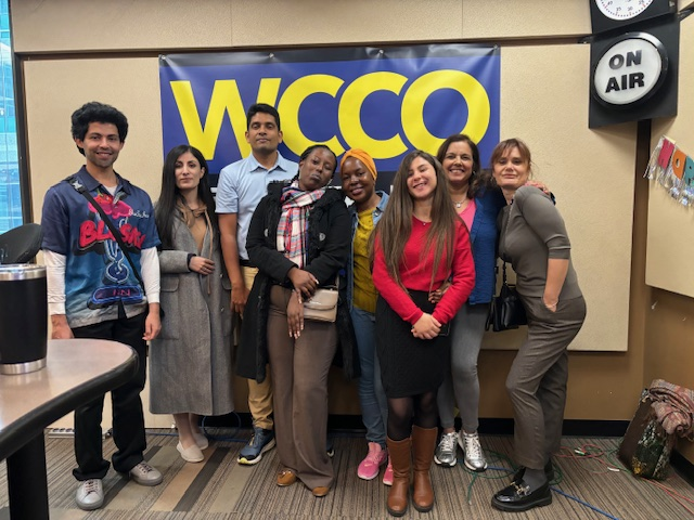 International journalists stop by to say hello to Vineeta on The WCCO Morning News.
