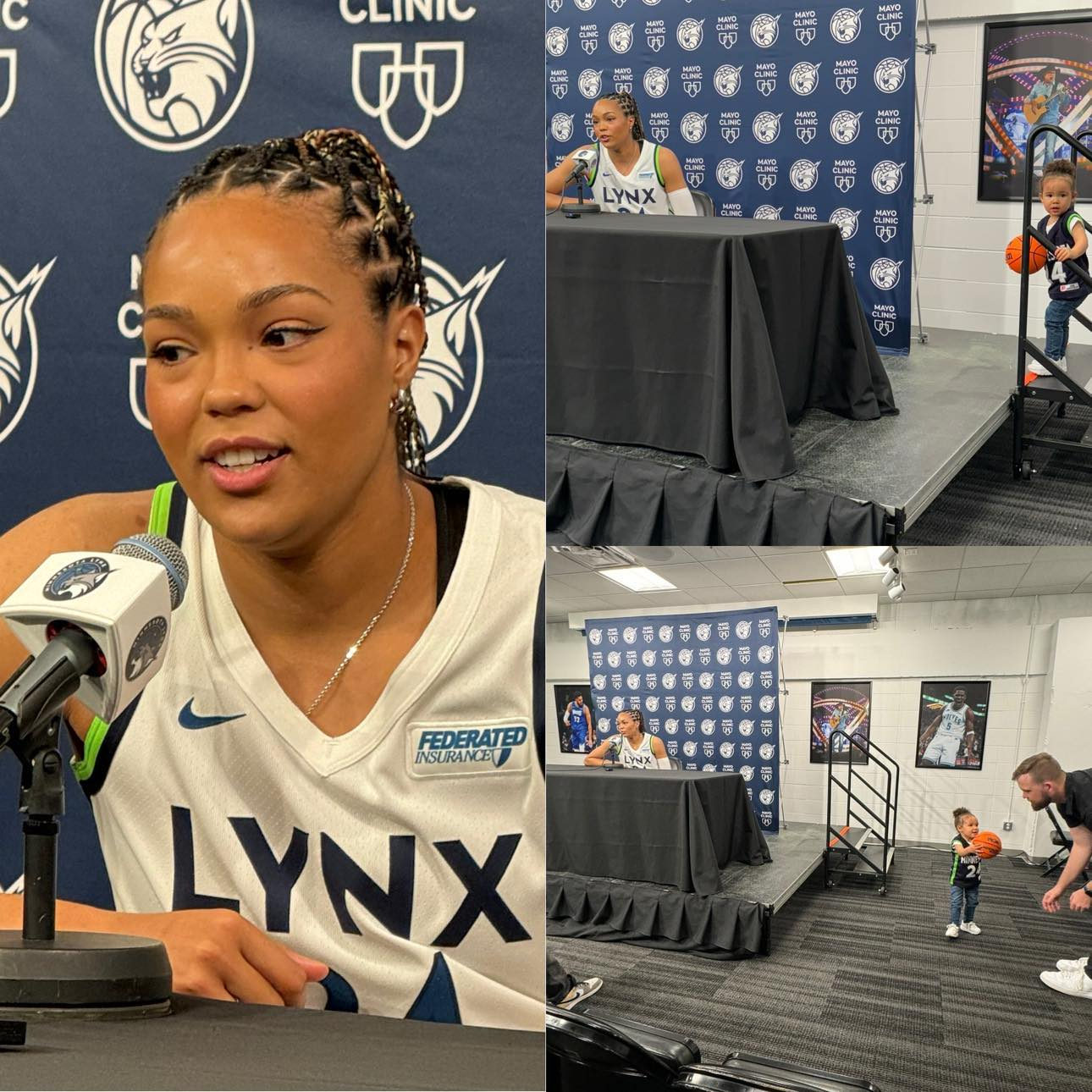 A toddler steals the show at Minnesota Lynx Media Day!