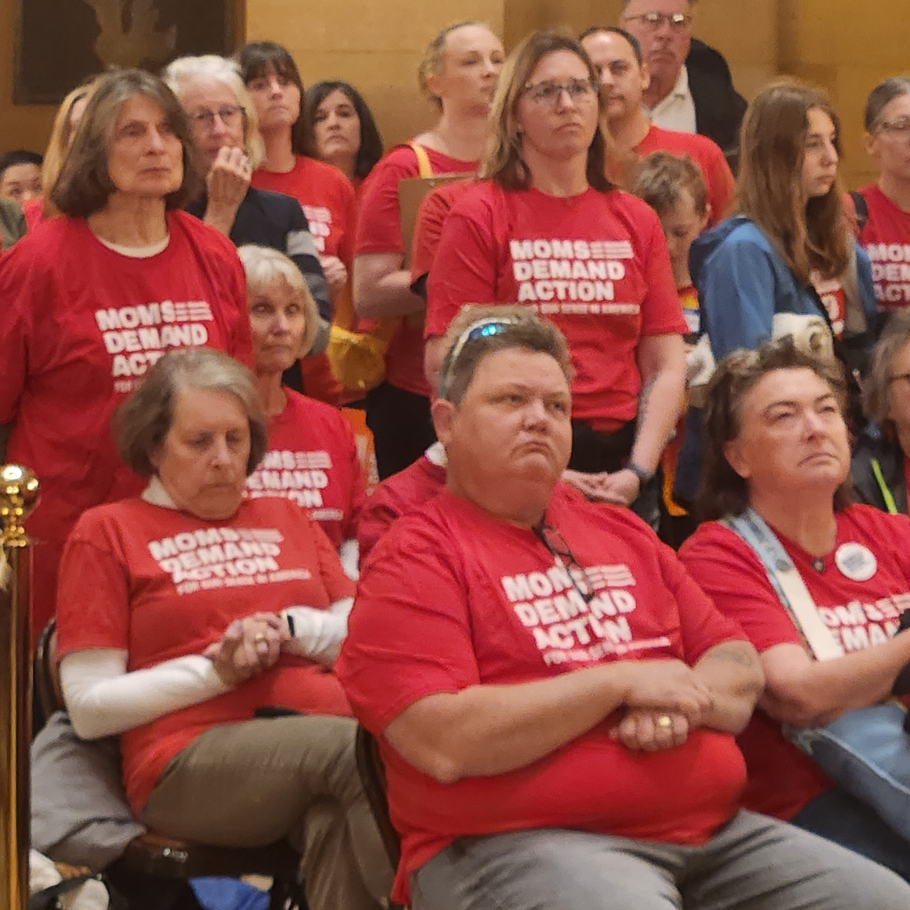 Moms Demand Action rally for better gun safety measures at the State Capitol in St. Paul
