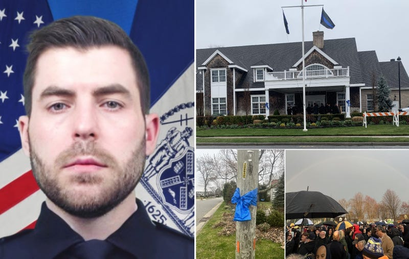 Friends and family gather for the wake of fallen NYPD officer Johnathan Diller