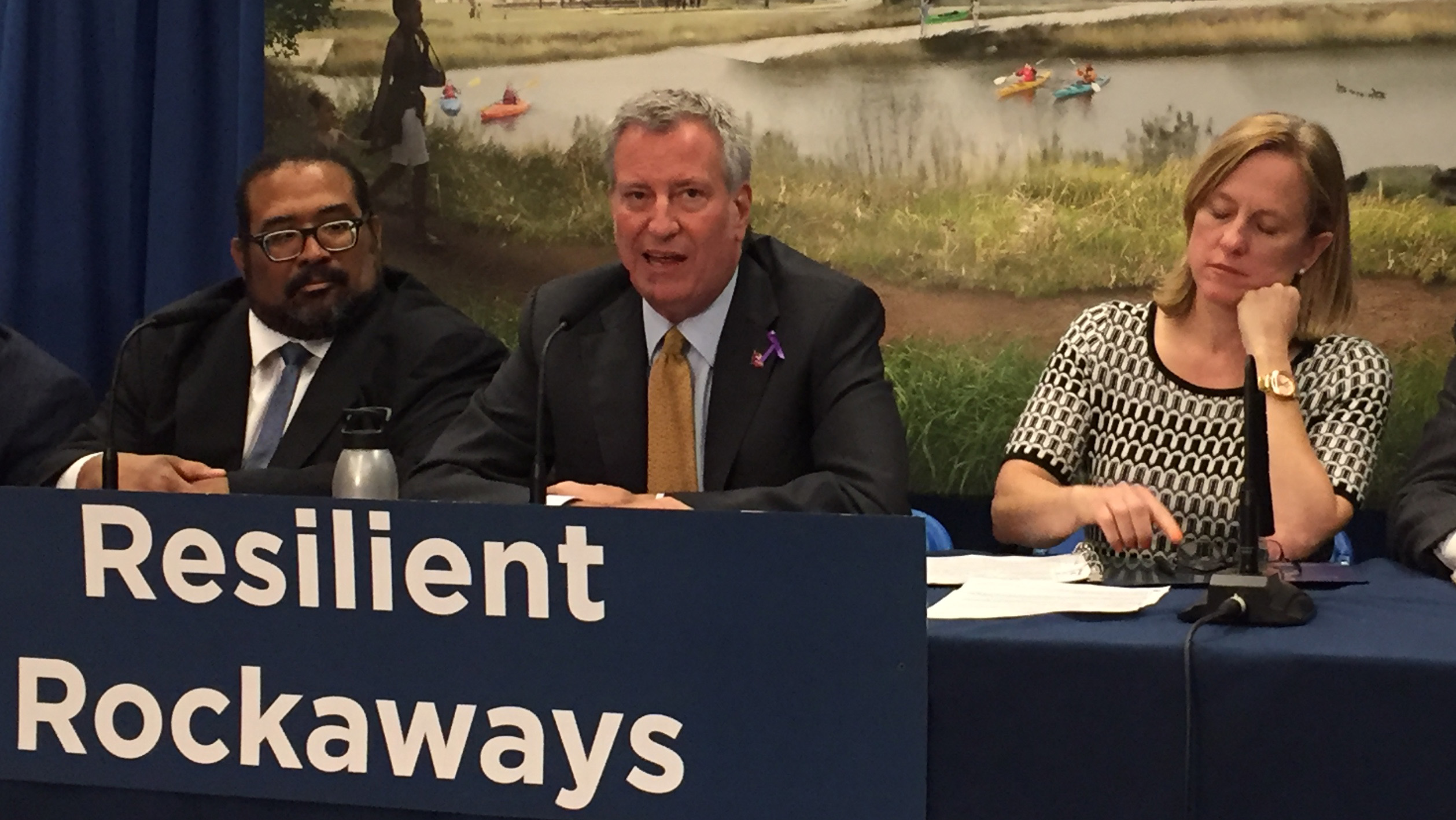 Mayor De Blasio Announces $145 Million Plan To Protect Rockaways From Future Storms