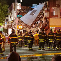 Brooklyn building collapses after driver crashes into it