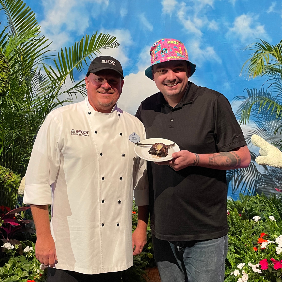 Coop chats with Kevin Downing, Chef at EPCOT's Flower and Garden Festival at Walt Disney World