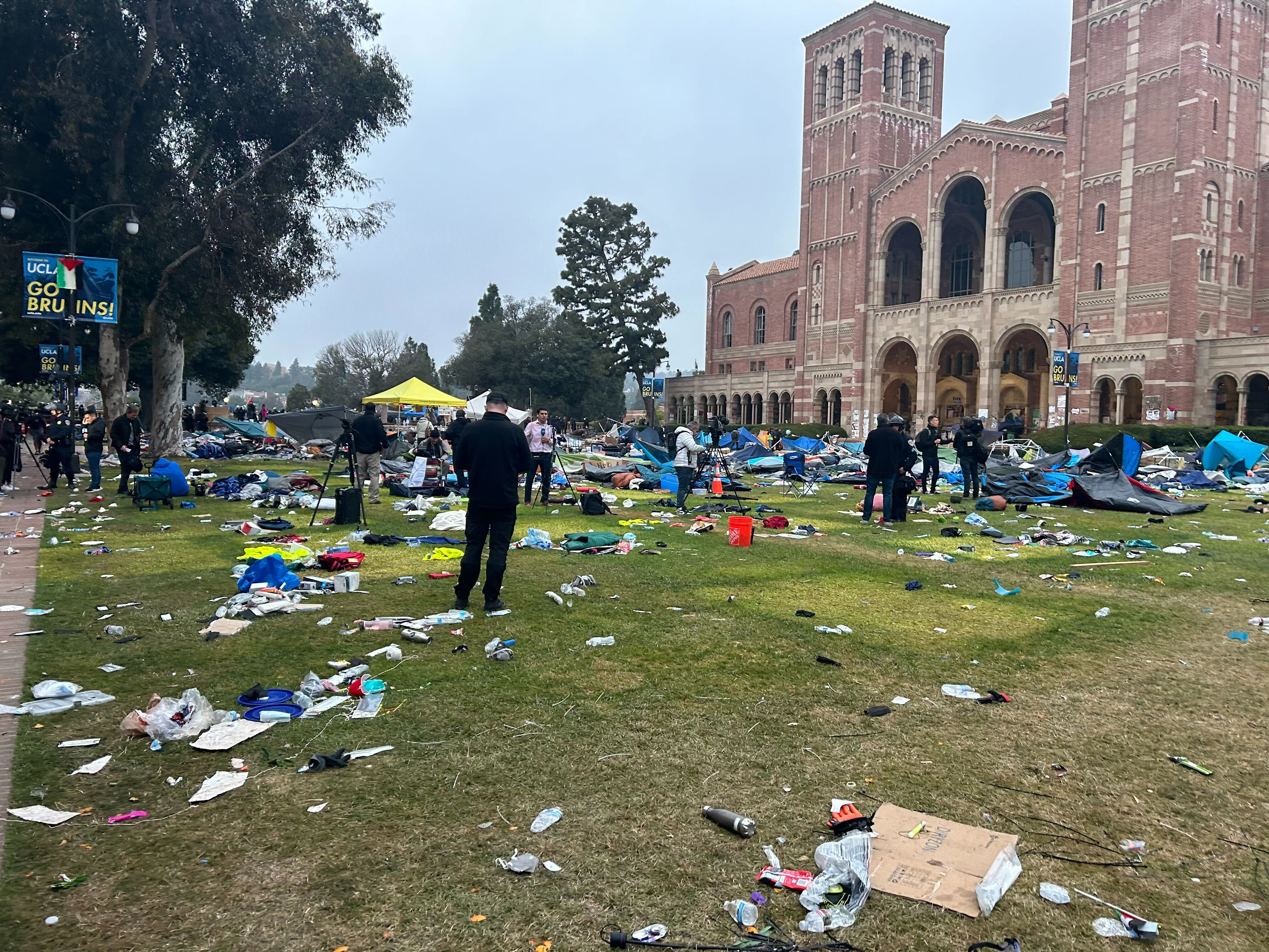 Cleanup of the UCLA encampment is underway