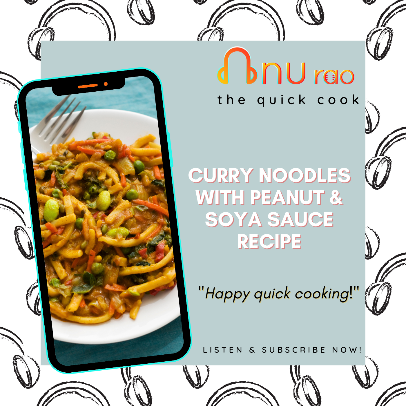 Curry Noodles with Peanut & Soya Sauce