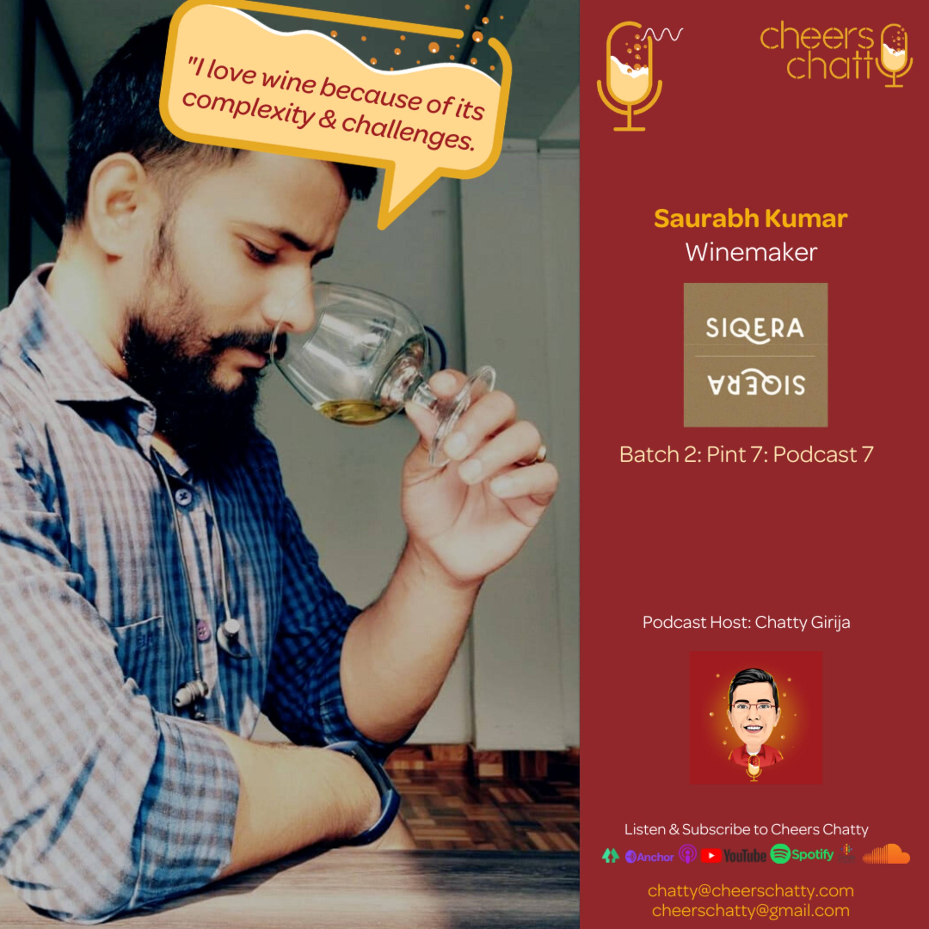 Saurabh Kumar, Siqera. Cheers Chatty. India's 1st & only beer Podcast. Contact to advertise.