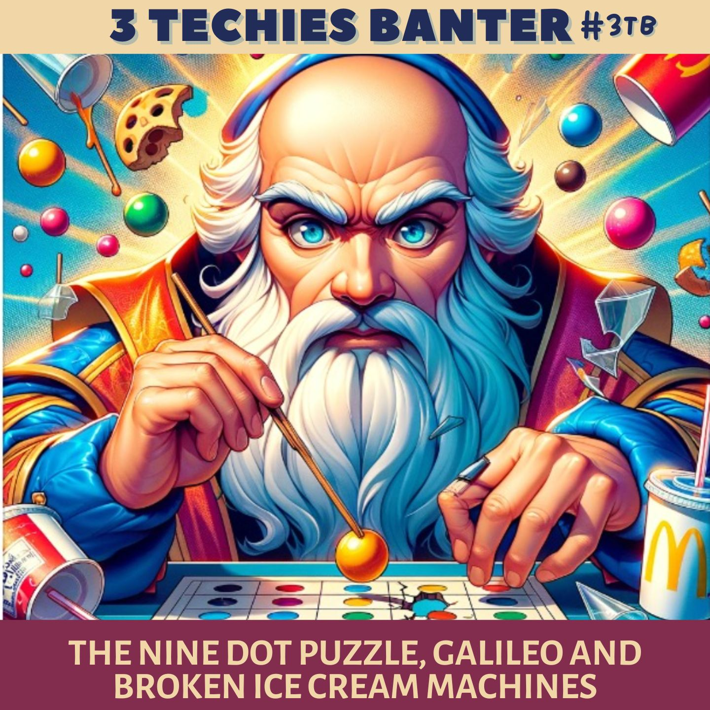 3TB Shorts 11: The Nine Dot Puzzle, Galileo and Broken Ice Cream Machines