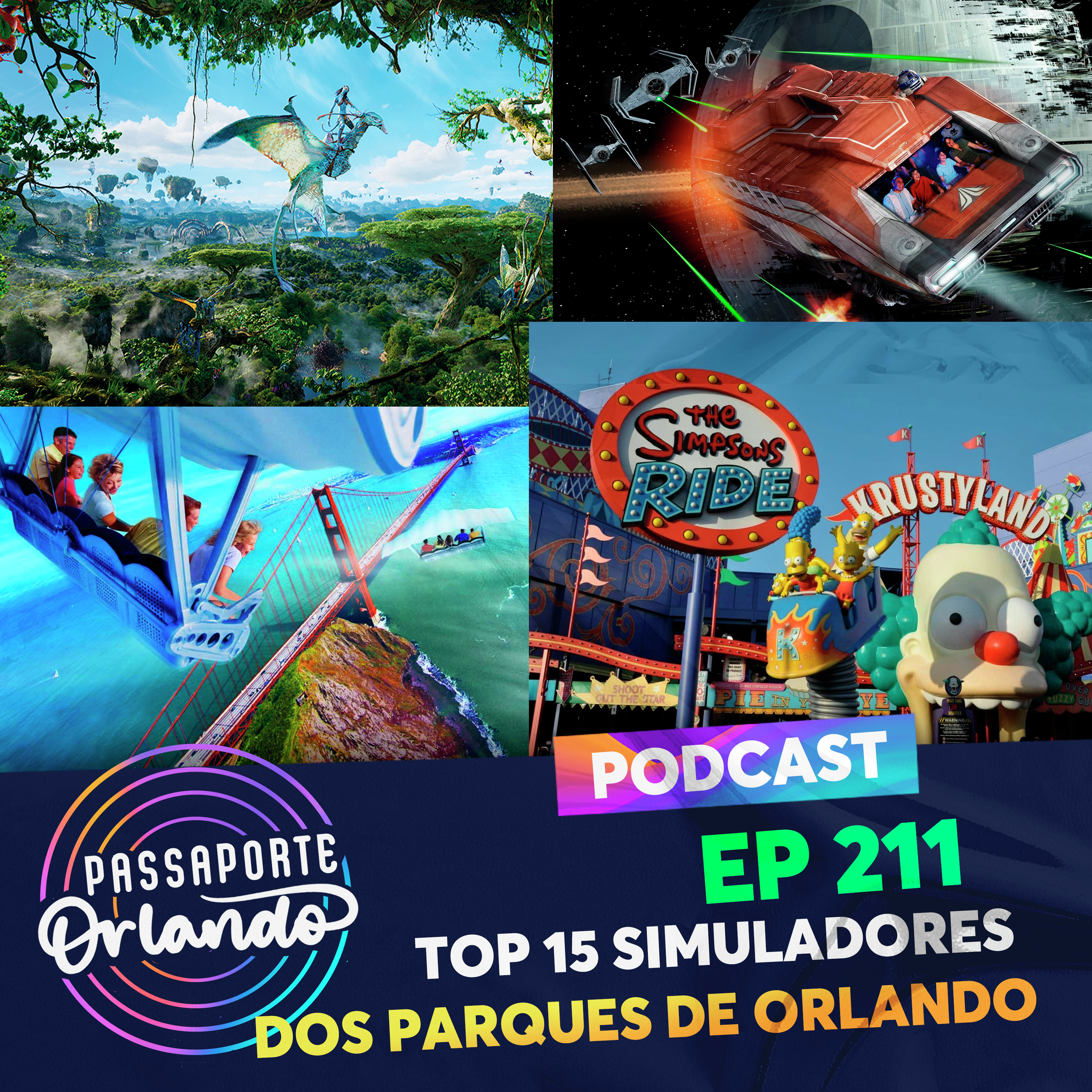 Passaporte Orlando Ep. 211 - Top 5 Simuladores dos Parques de Orlando episode artwork