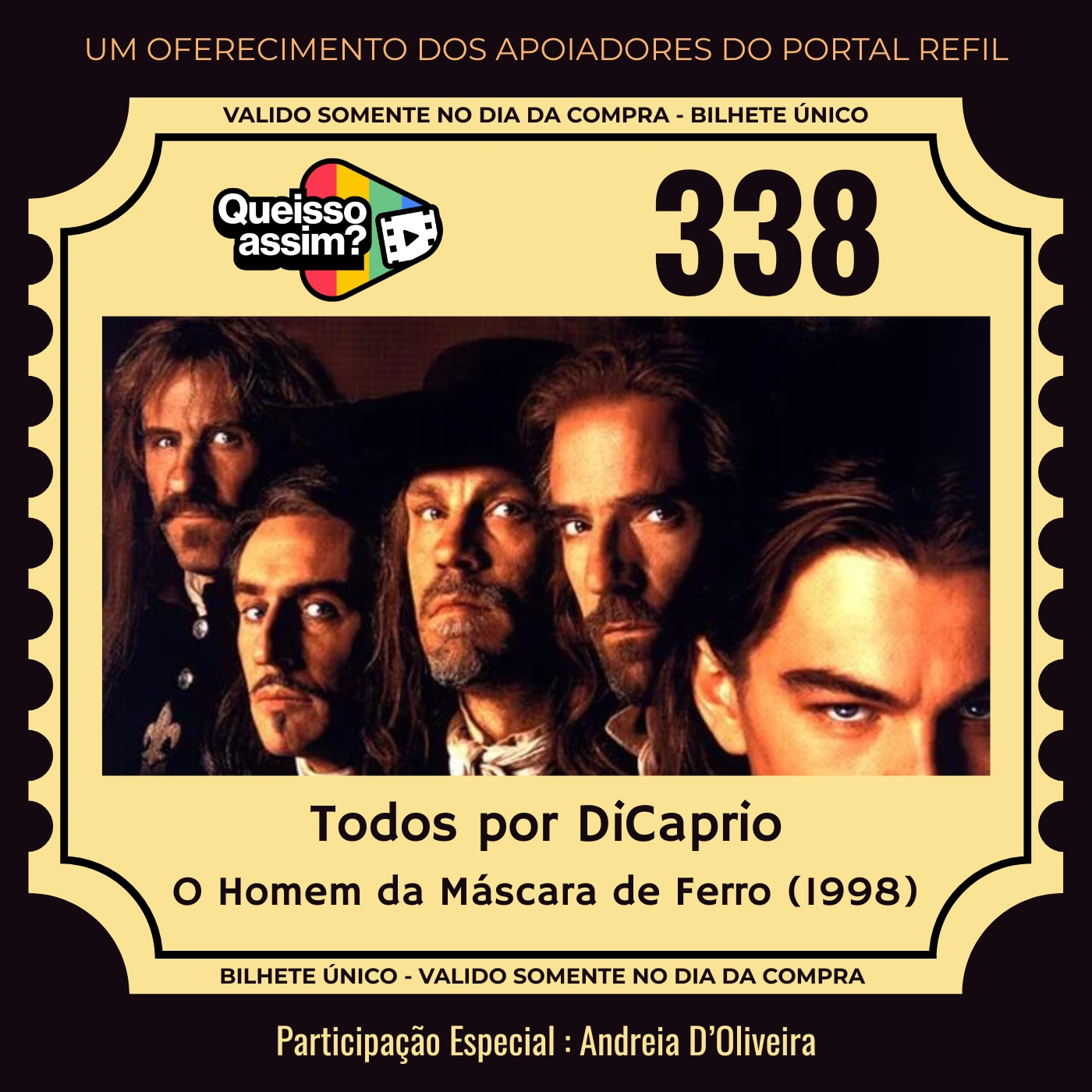 QIA 338 – Um por Todos e Todos por DiCaprio (O Homem da Máscara de Ferro) episode artwork