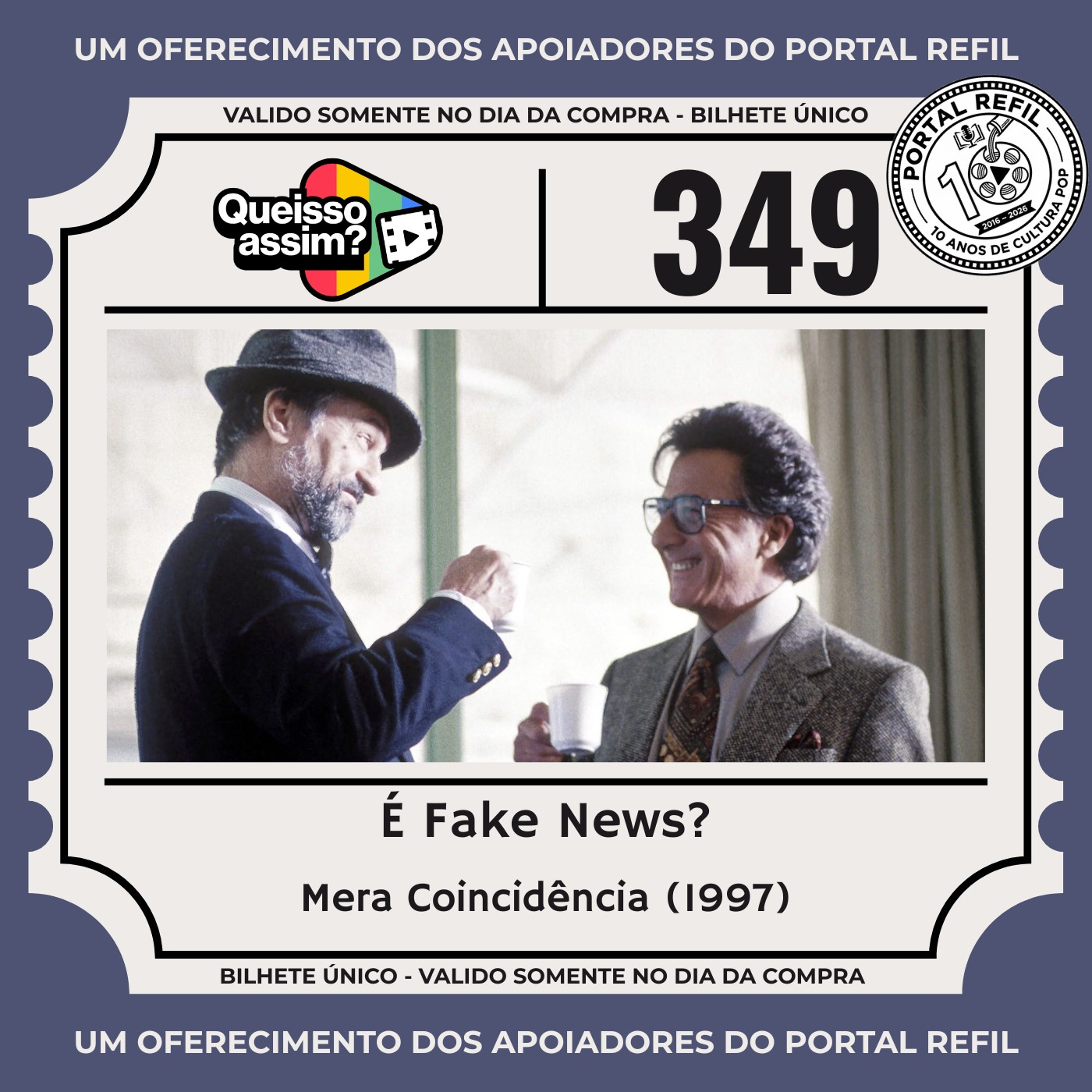 QueIssoAssim 349 – É Fake News? | Mera Coincidência (1997) episode artwork