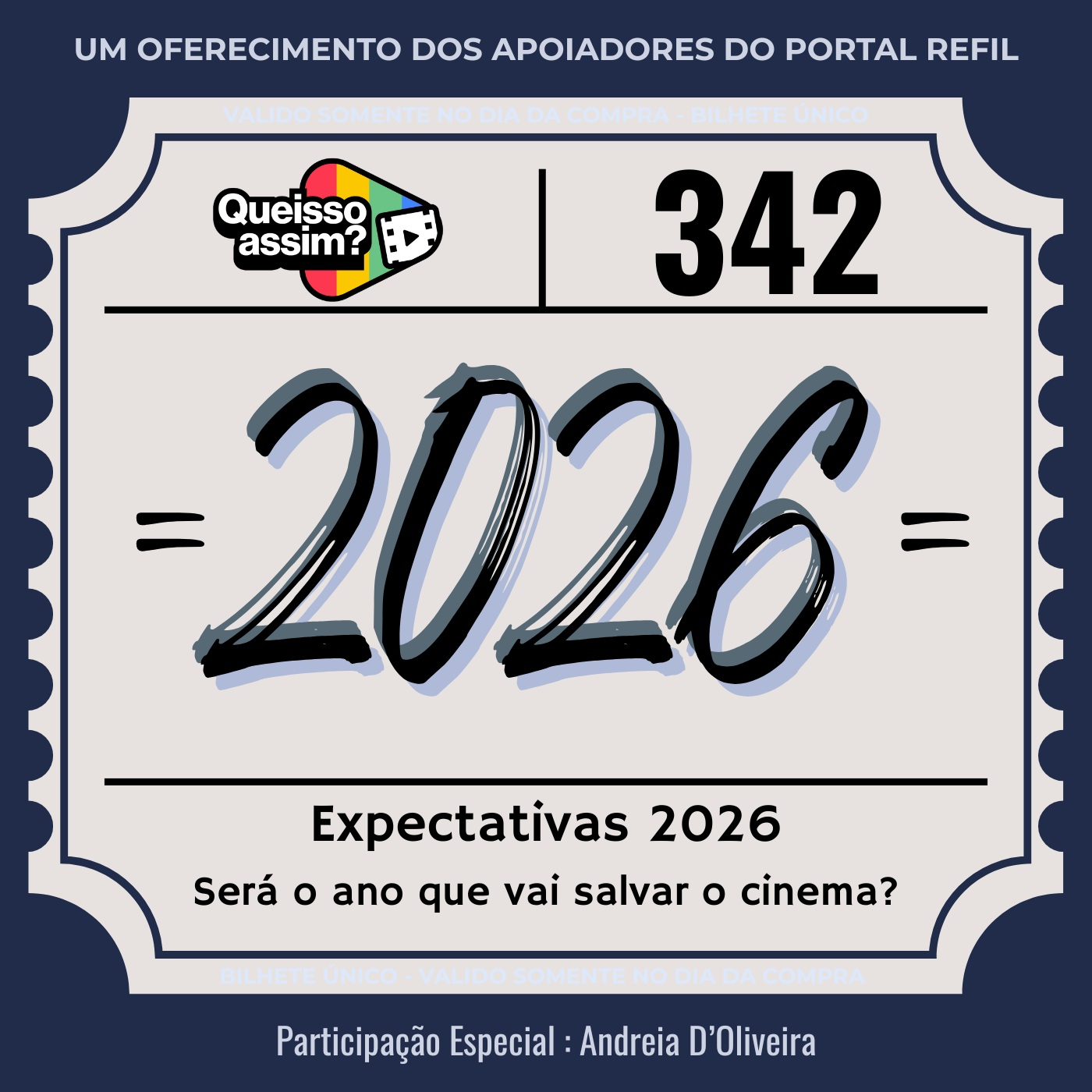 QueIssoAssim 342: Expectativas para Filmes e Séries de 2026 episode artwork