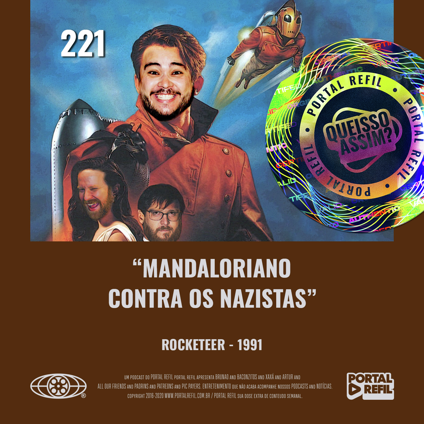 QueIssoAssim 221 – Mandaloriano versus Nazistas (Rocketeer) episode artwork