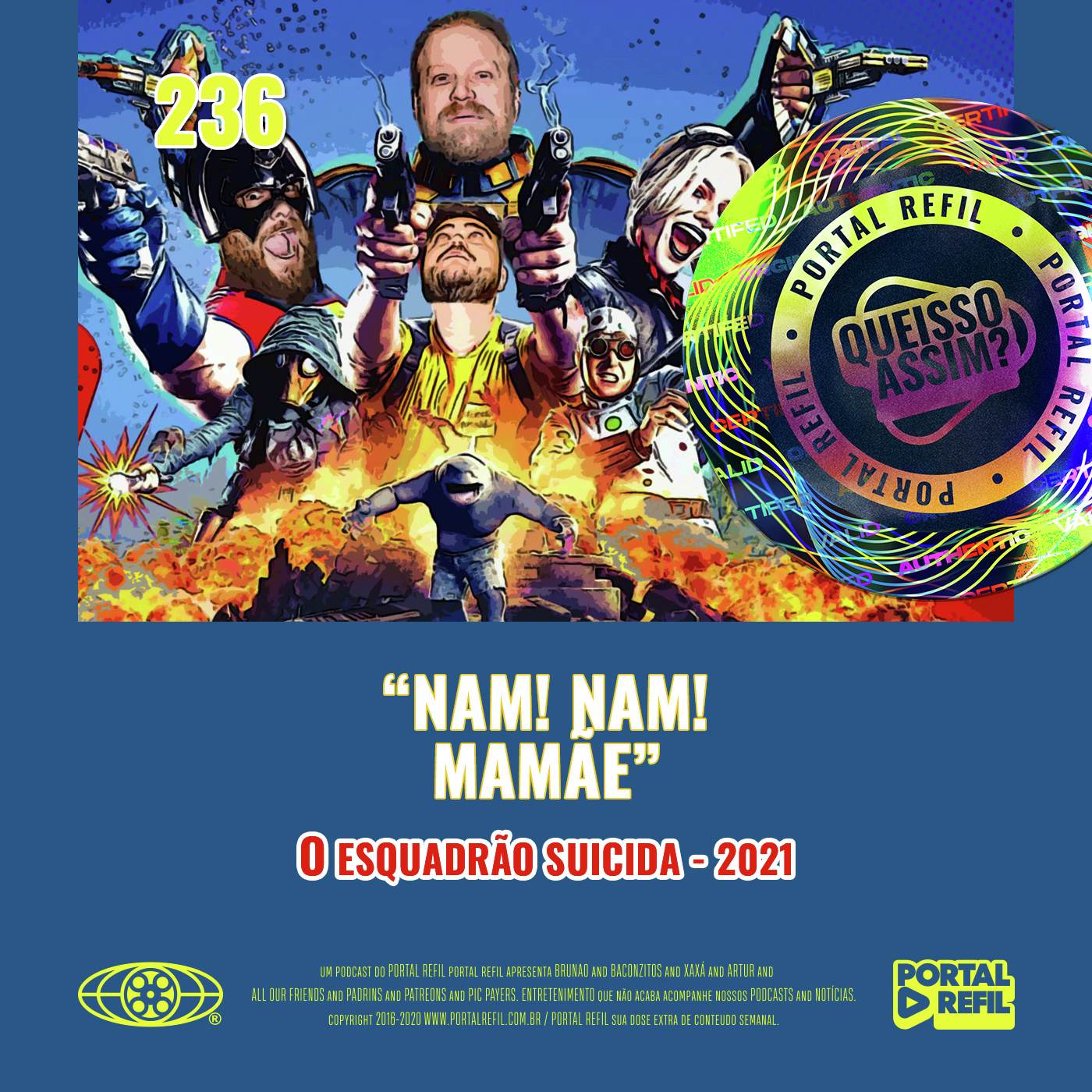 QueIssoAssim 236 – “Nam! Nam! Mamãe” (O esquadrão suicida) episode artwork