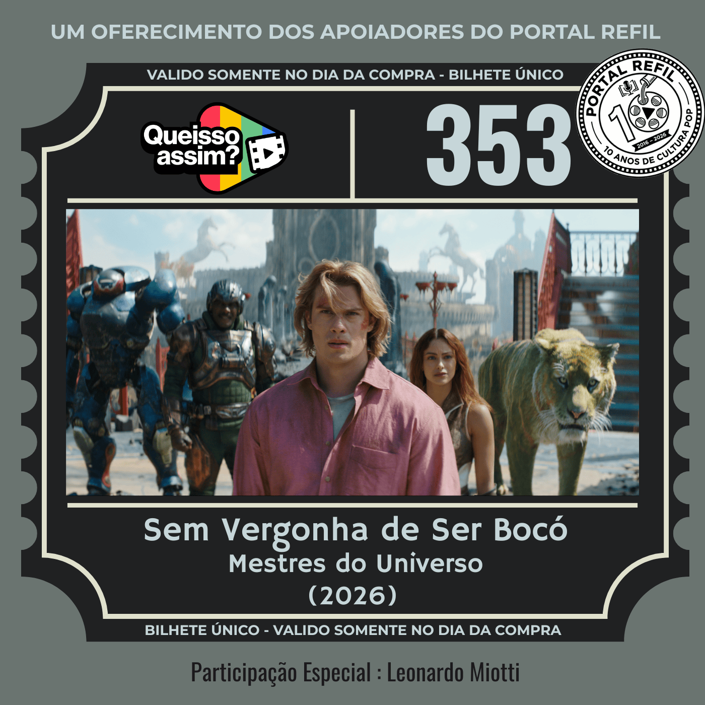 QueIssoAssim 353 – Sem Medo de Ser Bocó (Mestres do Universo – 2026) episode artwork
