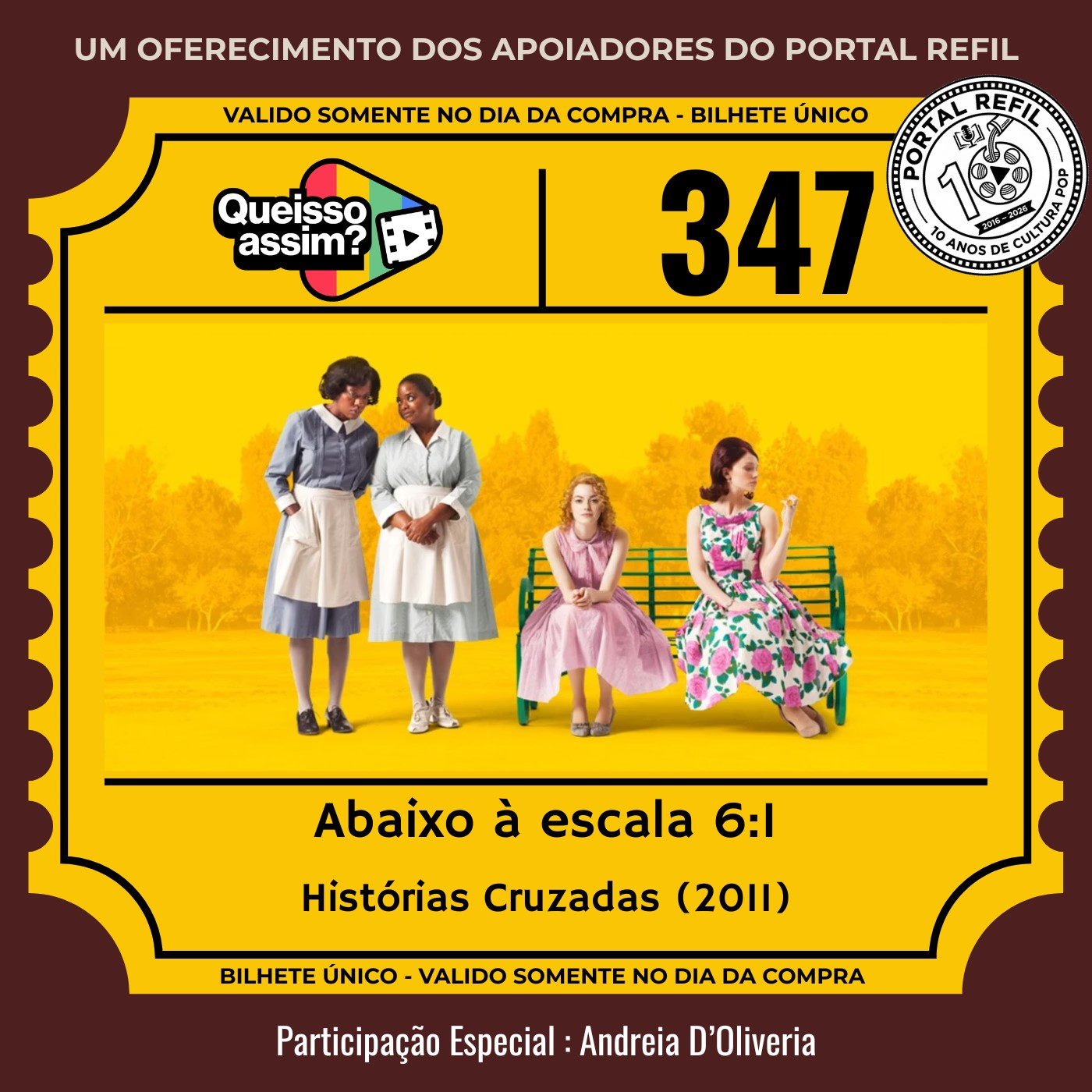 QueIssoAssim 347 – Abaixo à Escala 6:1 (Histórias Cruzadas / The Help) episode artwork