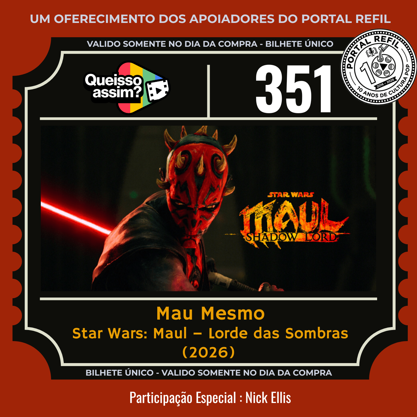 QIA 351 – Mau Mesmo (Star Wars: Darth Maul – Lorde das Sombras) episode artwork