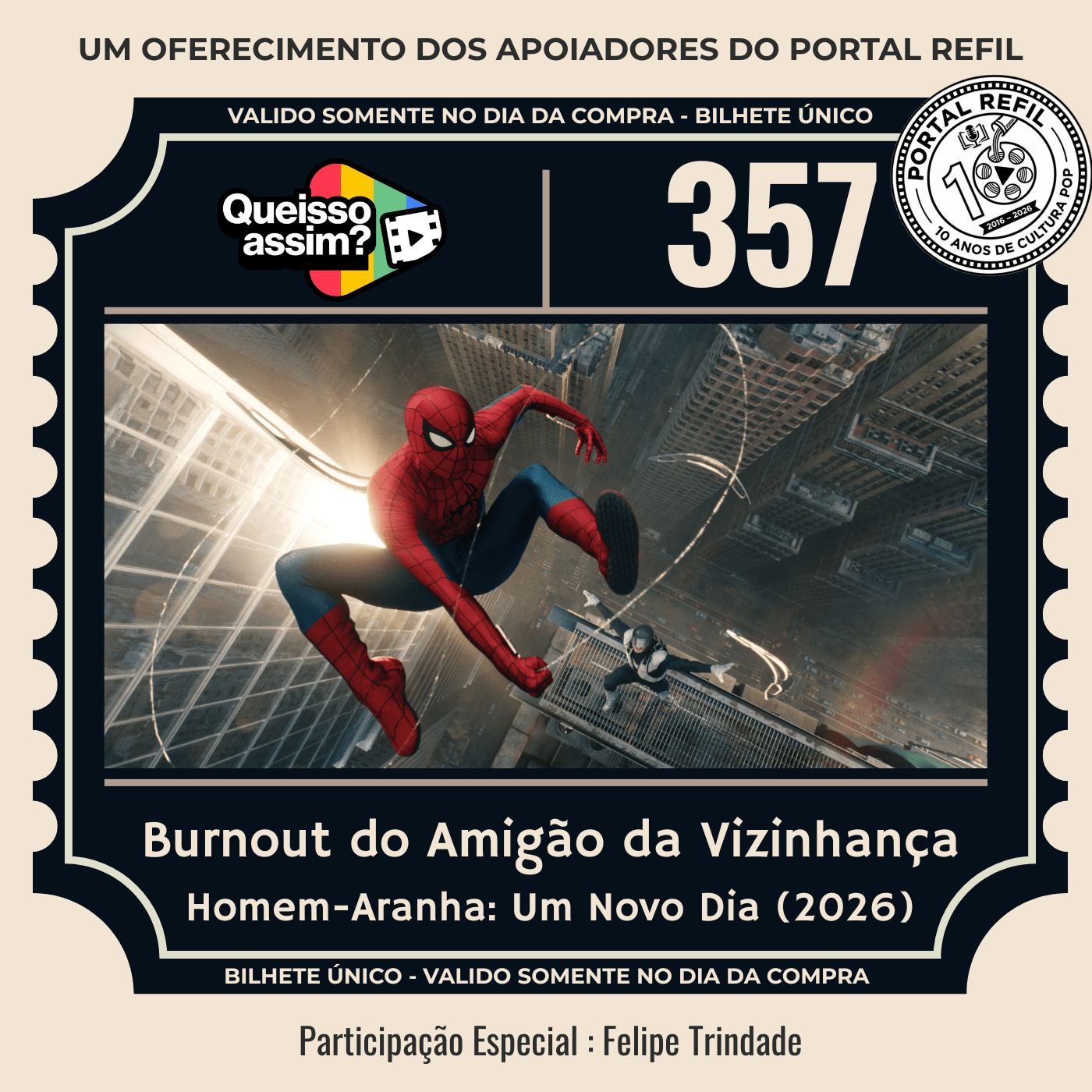 QueIssoAssim 357 – Burnout do Amigão da Vizinhança | Homem-Aranha: Um Novo Dia episode artwork