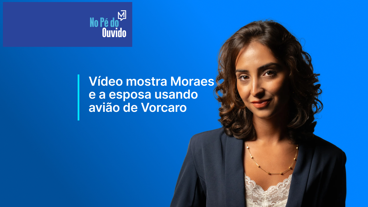 Vídeo mostra Moraes e a esposa usando avião de Vorcaro