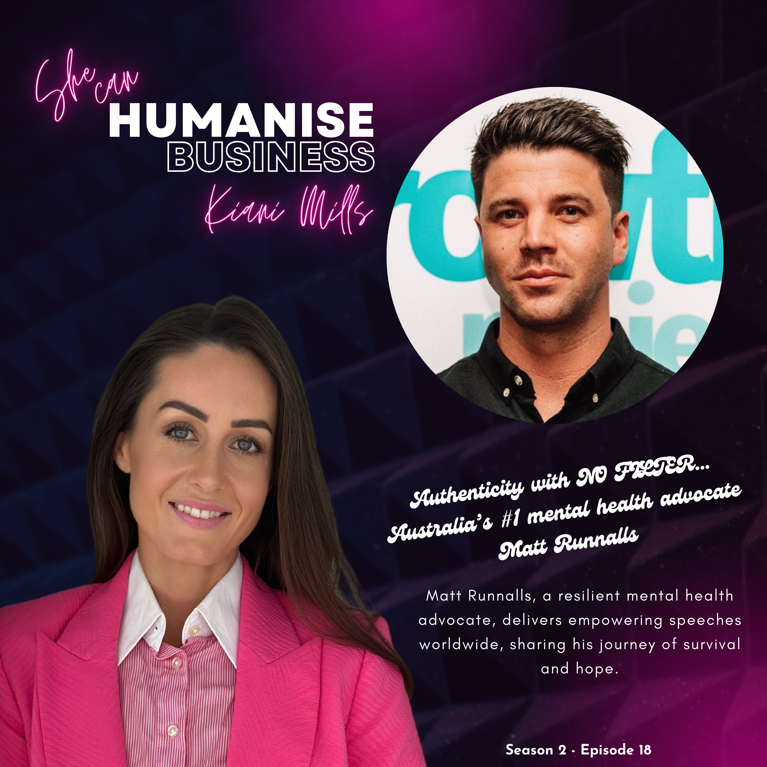 Authenticity with NO FILTER… Australia’s #1 mental health advocate Matt Runnalls episode artwork