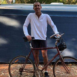 Gnowangerup Farmer Wayne Pech Riding His Bike To Promote a Move To Carbon - Neutral Agriculture in WA by 2030