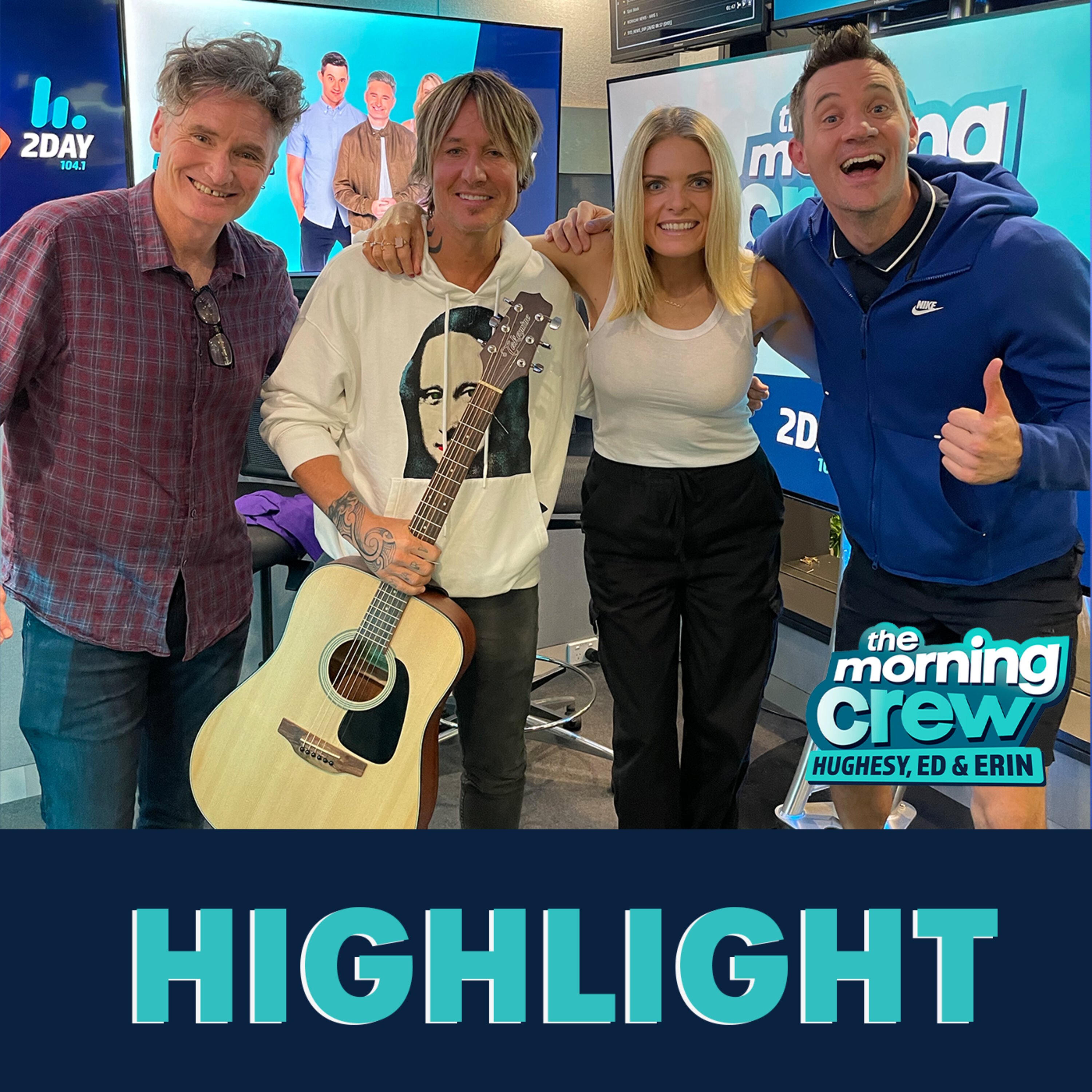 HIGHLIGHT - Keith Urban gives Hughesy a guitar lesson on air