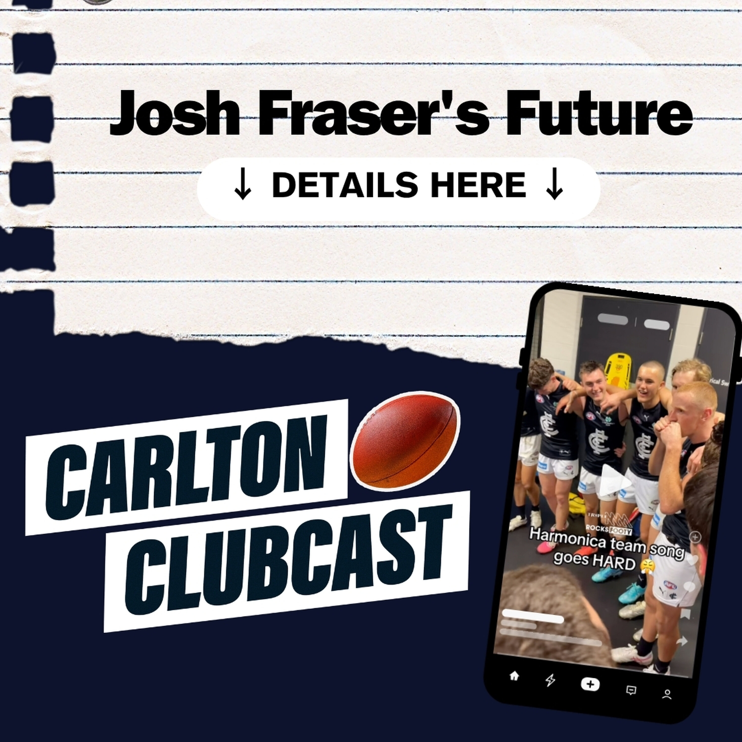 🔥 5 Straight! Fraser's Future, Pittonet Unpacks the Win & Harmonica Hero | Carlton Clubcast 🔵 episode artwork