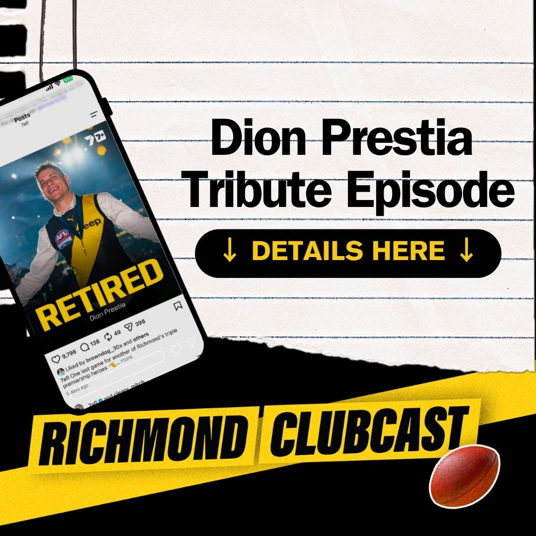 Dion Prestia Reveals His First Thought After Picking Richmond | Richmond Clubcast 🟡 episode artwork