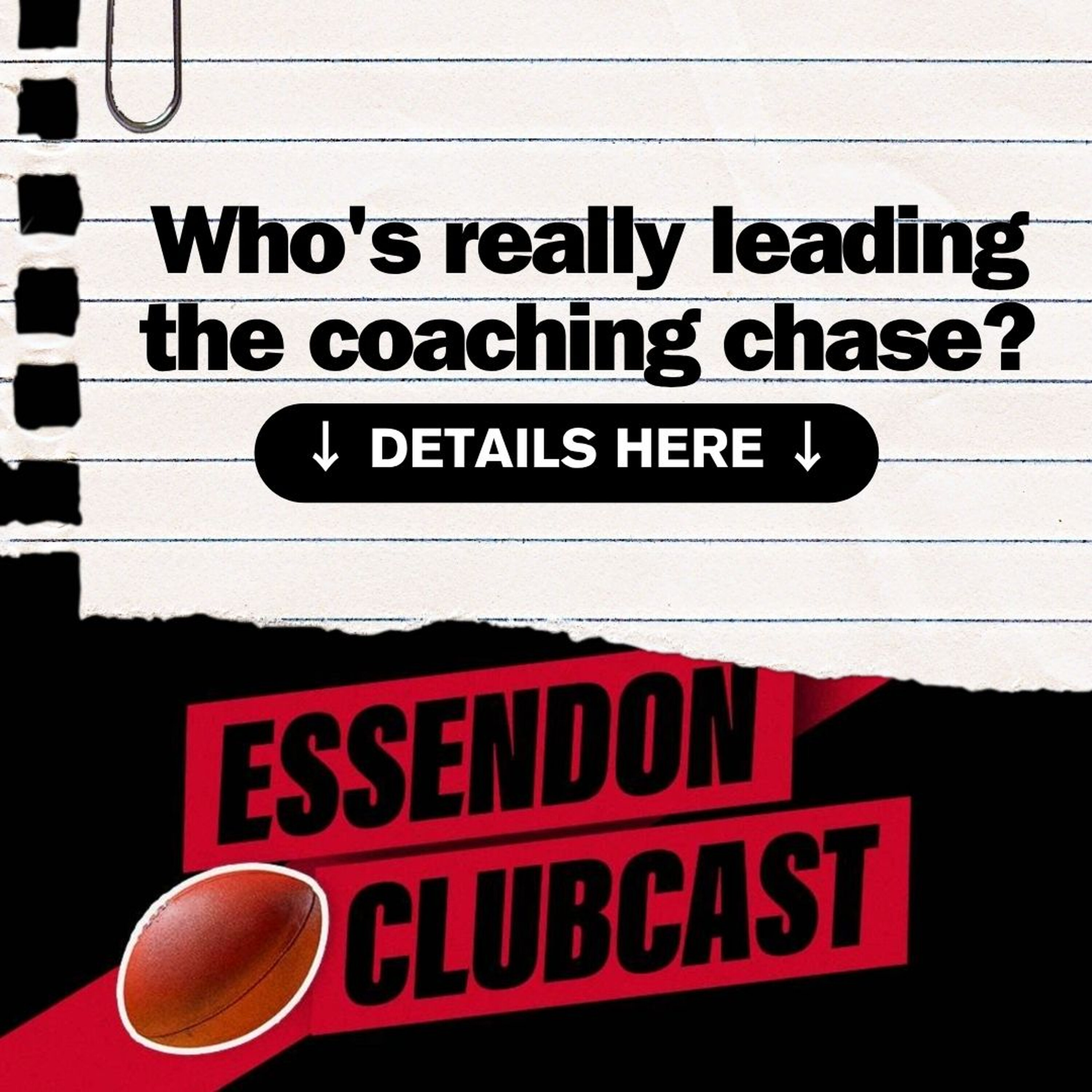 Dean Solomon, James Hird or a Wildcard? The Coaching Race Heats Up | Essendon Bombers Clubcast episode artwork