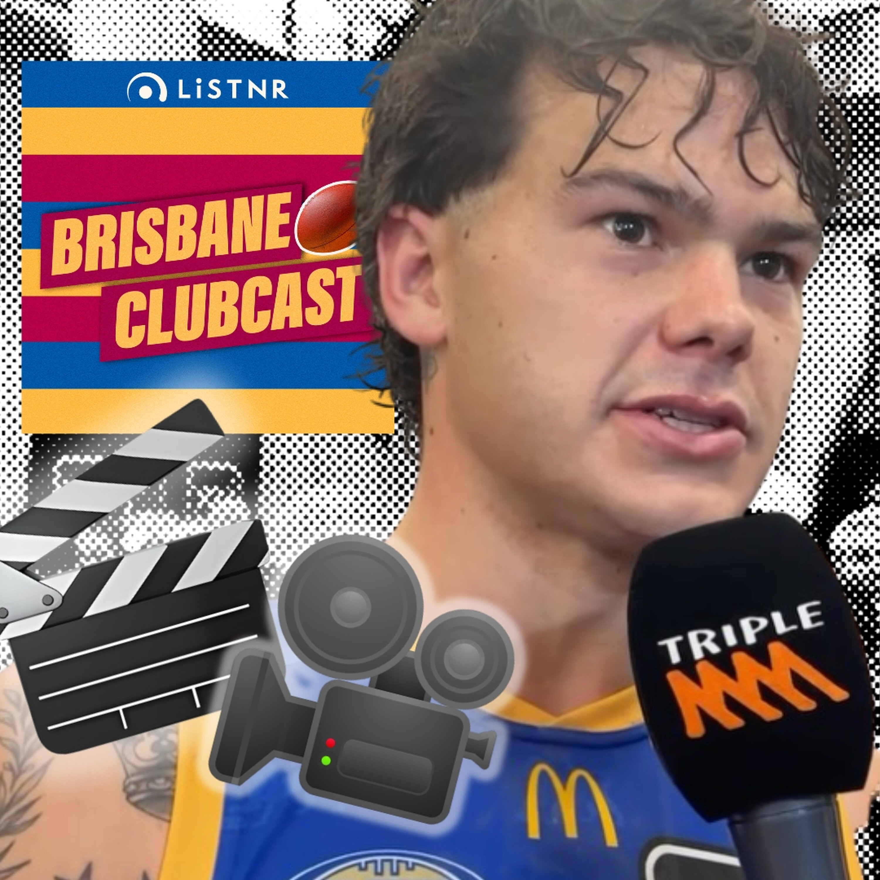 Cam Rayner names the Hollywood blockbuster fuelling Fagan's flag chase + ๐๏ธ Hugh McCluggage | Brisbane Lions Clubcast episode artwork