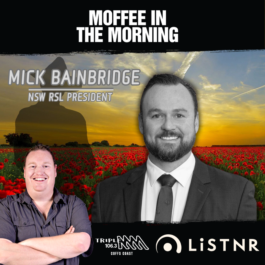 NSW RSL President Mick Bainbridge speaks to Moffee