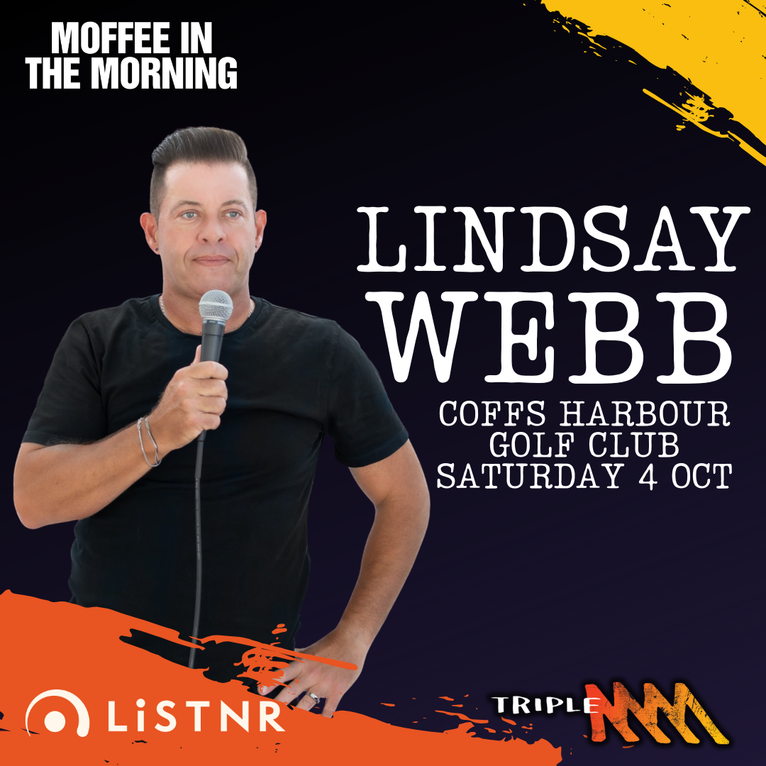 Comedian Lindsay Webb is Heading to Coffs - Saturday 4 October - He Joined Moffee